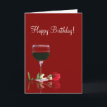 Tarjeta Wine Happy Birday Friend Card<br><div class="desc">No sólo una tarjeta de bonito,  ¡sino también algo lindo! ¡Desee a su amigo un gran cumpleaños,  con mucho vino!</div>