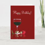 Tarjeta Wine Happy Birday Friend Card<br><div class="desc">No sólo una tarjeta de bonito,  ¡sino también algo lindo! ¡Desee a su amigo un gran cumpleaños,  con mucho vino!</div>