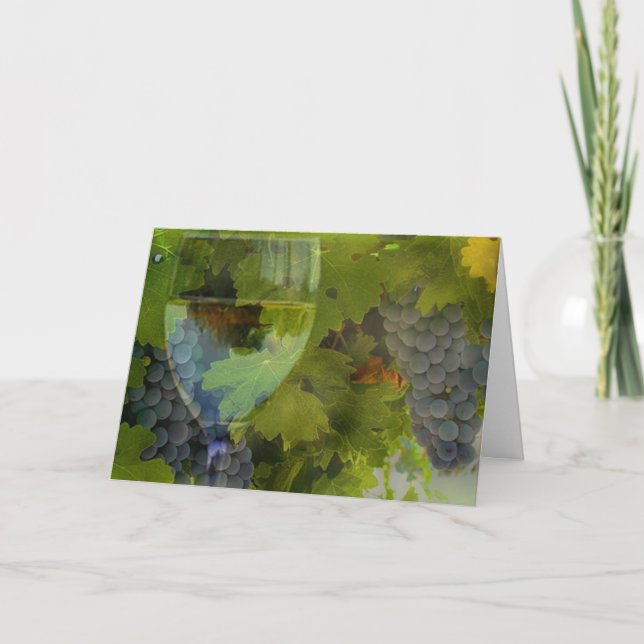 Tarjeta Wine Happy Birthday Card (Anverso)