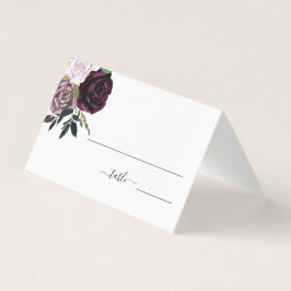 Tarjeta Wine Plum Mauve Boda Floral Mesa Casitas