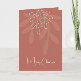 Tarjeta Wine red Christmas holidays abstract floral