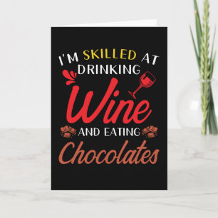 Tarjeta Wine Saying Divertido