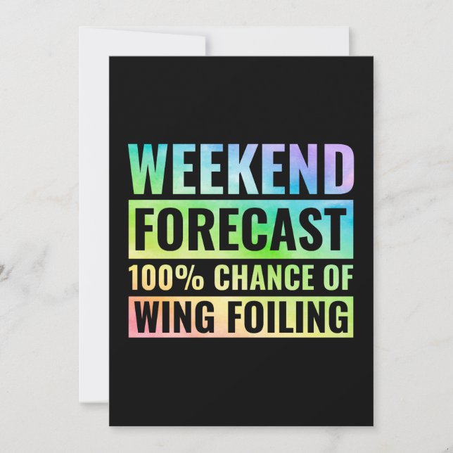 Tarjeta Wing Foiling Hydrofoil Surfing Surfing Water Sport (Anverso)