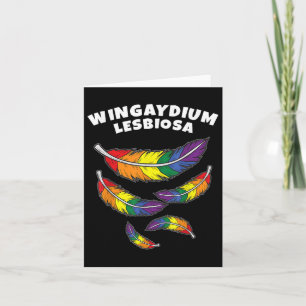 Tarjeta Wingaydium Lesbiosa _ Apoyo LGBTQ para gays y L