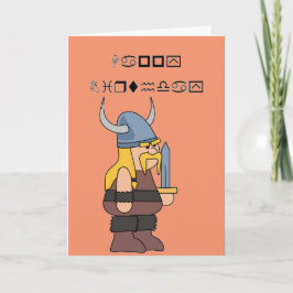 Tarjeta Wingding Viking Happy Birthday