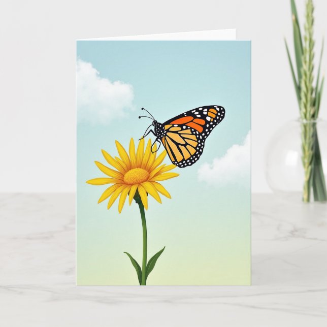 Tarjeta Winged Insect Floral Mothers Day Card (Anverso)