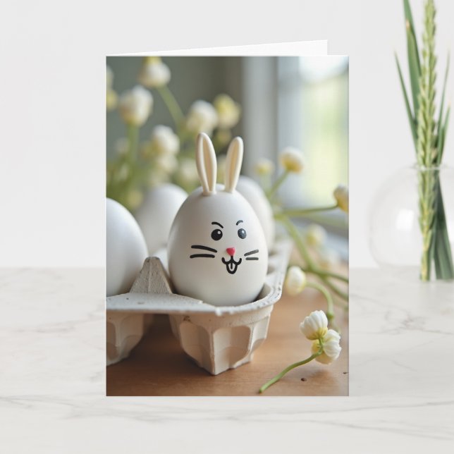 Tarjeta Winking Egg Springtime Scene Card (Anverso)