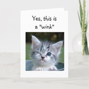 Tarjeta WINKING KITTEN DICE QUE MIRAS PURRfect A LOS 40