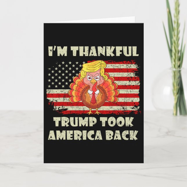 Tarjeta Winner I'm Thankful Trump Won Took America Ck Than (Anverso)