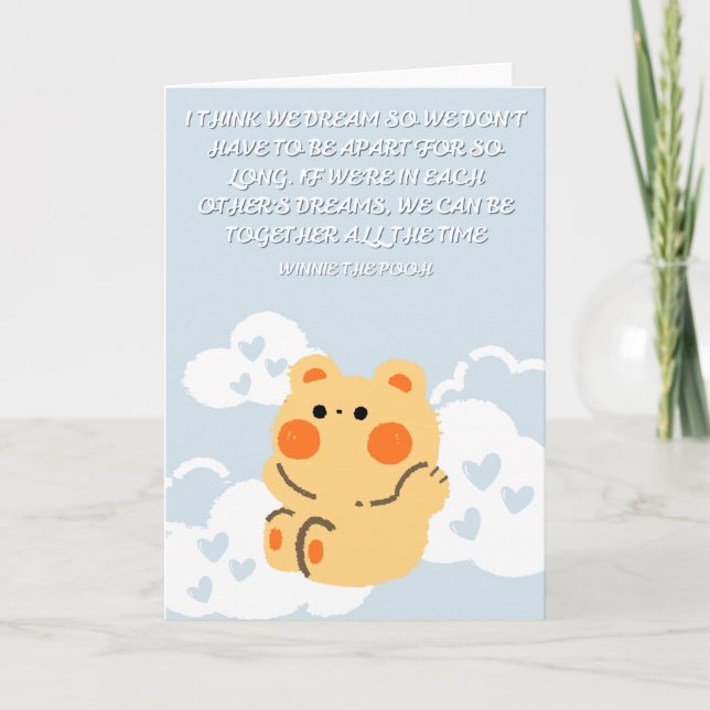 Tarjeta Winnie Pooh (Anverso)