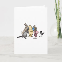 Tarjeta Winnie the Pooh y Friends Blue Present