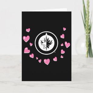 Tarjeta Winnipeg Jets San Valentín Amor Nhl Licencia Ofici