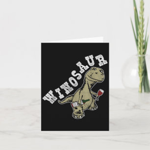 Tarjeta Winosaur Funny Dinosaur Wine Pun