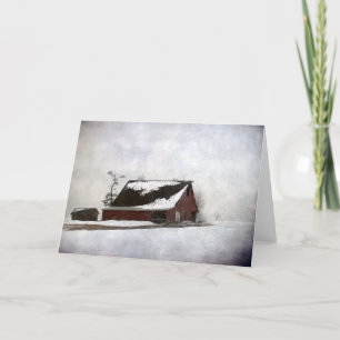 Tarjeta Winter Barn