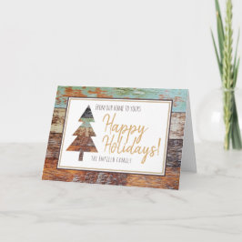 Tarjeta Winter Barn, Felices Fiestas