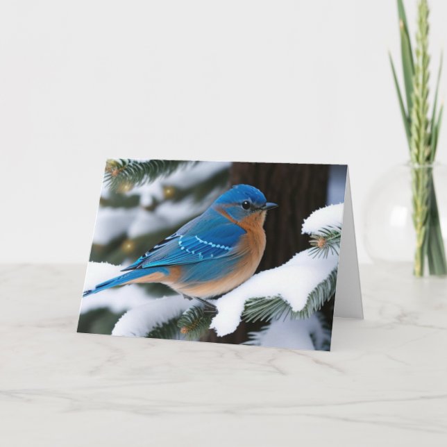 Tarjeta Winter Bluebird (Anverso)
