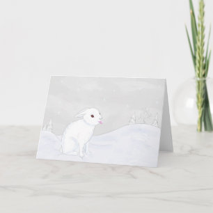 Tarjeta Winter Bunny Folded Card