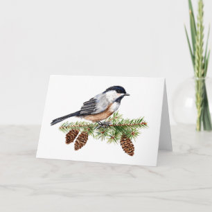 Tarjeta Winter Chickadee