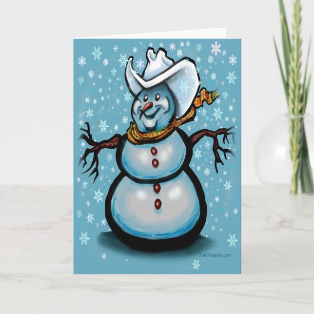 Tarjeta Winter Cowboy (Anverso)