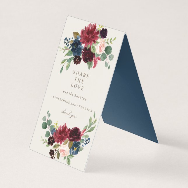 Tarjeta Winter Elegance comparte el Rótulo de la tabla de  (Anverso)