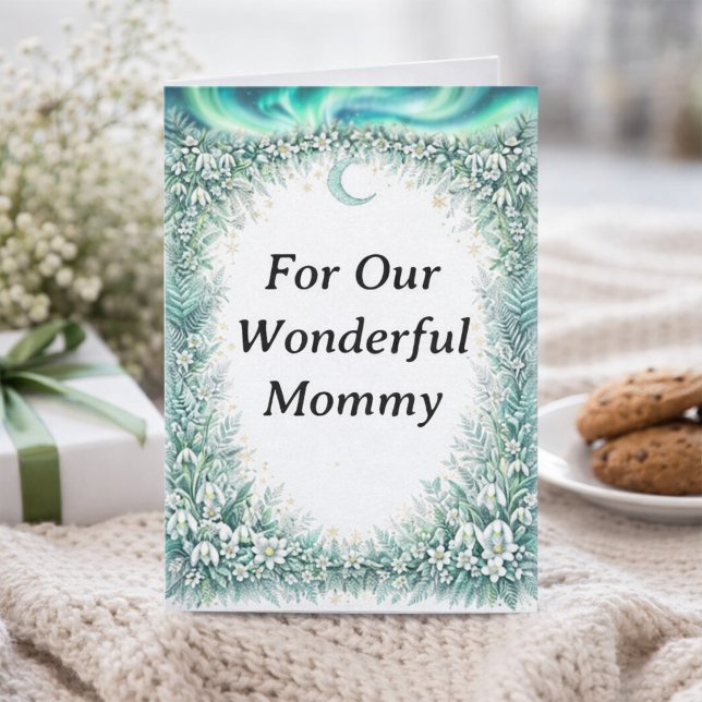 Tarjeta Winter Floral Mother’s Day Card for Wonderful Mom (Subido por el creador)