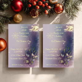 Tarjeta Winter Glow Birthday Flat Greeting Card