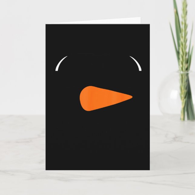 Tarjeta Winter Snowman Face Eyelashes Christmas Xmas For B (Anverso)