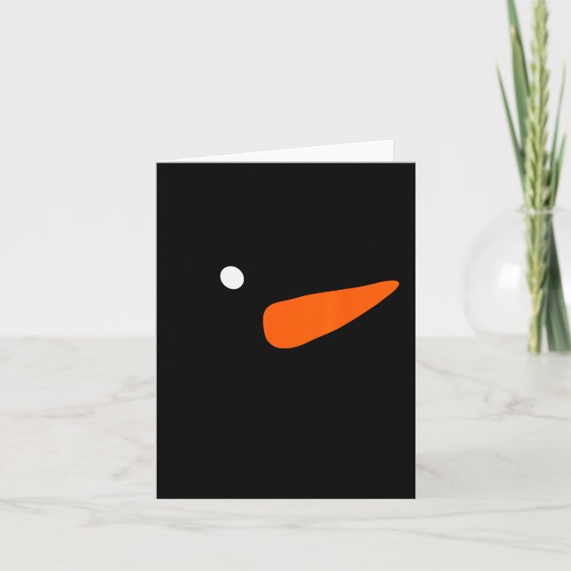 Tarjeta Winter Snowman Face Wink Eye Christmas Xmas For Gi (Anverso)