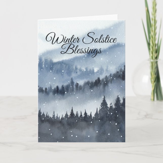 Tarjeta Winter Solstice Blessing Pagan Yule Card (Anverso)