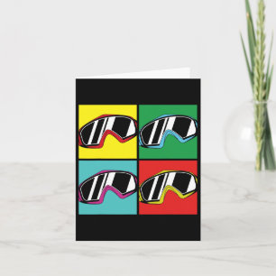 Tarjeta Winter Sport Snowboarding Goggles Pop Art Snowboar