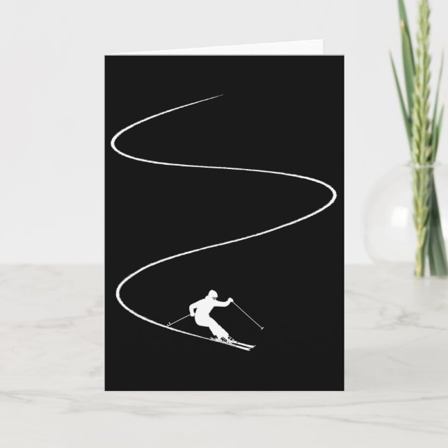 Tarjeta Winter Sports Ski Holidays - Ski Slope Skiing Skie (Anverso)