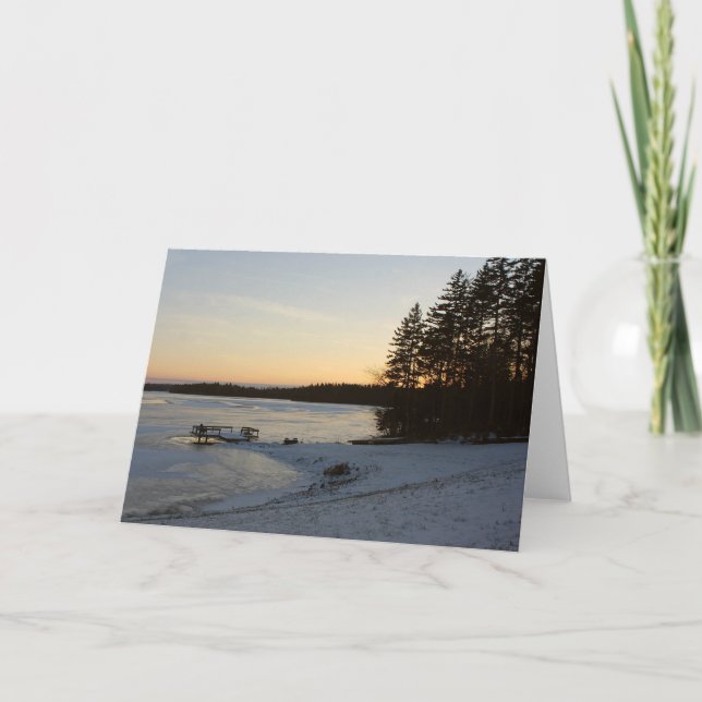 Tarjeta Winter Sunset (Anverso)