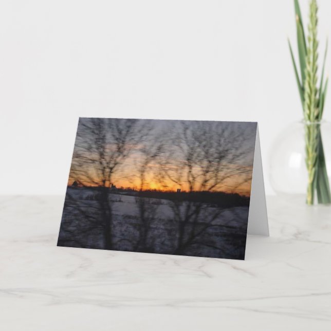 Tarjeta Winter Sunset # 3 (Anverso)