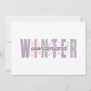 Tarjeta Winter Wonderland - Arte de tipografía festiva