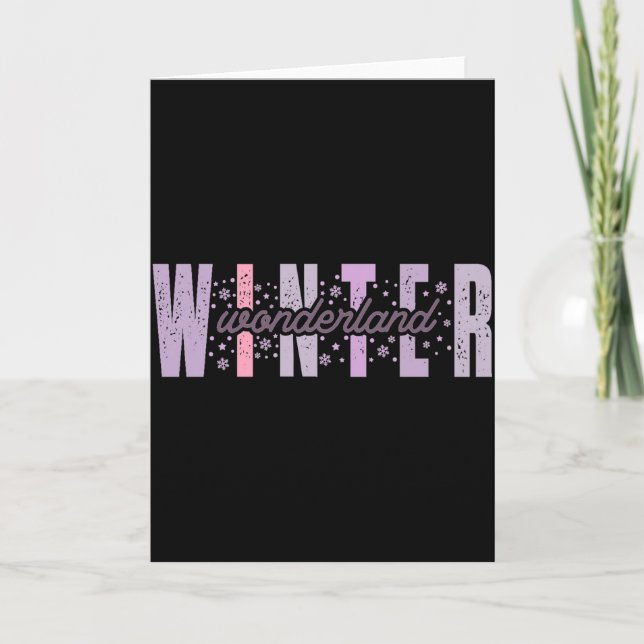 Tarjeta Winter Wonderland Festive Tygraphy Art  (Anverso)