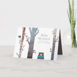 Tarjeta Winter Wonderland Navidades modernos Personalizado