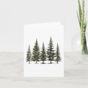 Tarjeta Winter Wonderland Pine Tree Nature Amante del send