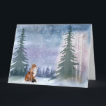 Tarjeta Winter Woodland Snowy Fox & Bird<br><div class="desc">Este conjunto de tarjetas de Navidad cuenta con una encantadora gama de diseños que incluyen escenas de casas nevadas, ratones Navidades juguetones, niños alegres, conejitos, velas brillantes, pájaros, ramas de árboles con bayas y zorros adorables. Perfecto para enviar cálidos saludos de vacaciones y difundir alegría festiva. Etiquetas: juego de cartas...</div>