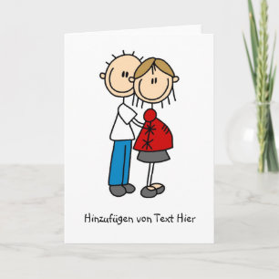 Tarjeta Wir erwarten gestaltete Grußkarten