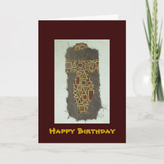 Tarjeta Wire Woman Ethnic Happy Birthday
