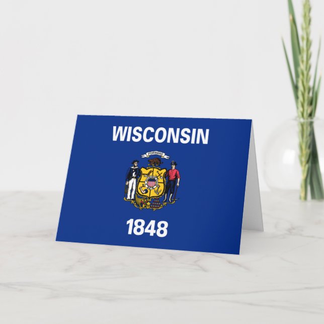 Tarjeta Wisconsinite Flag, Flag of Wisconsin (Anverso)