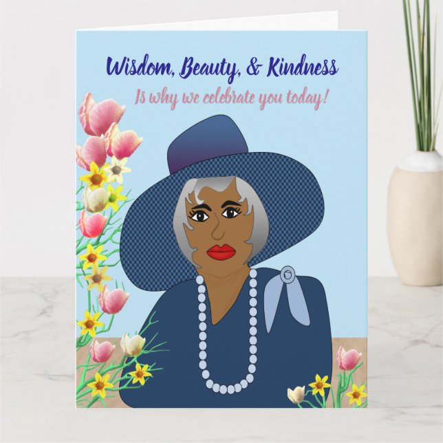 Tarjeta Wisdom, Beauty, & Kindness Mother Birthday (Anverso)