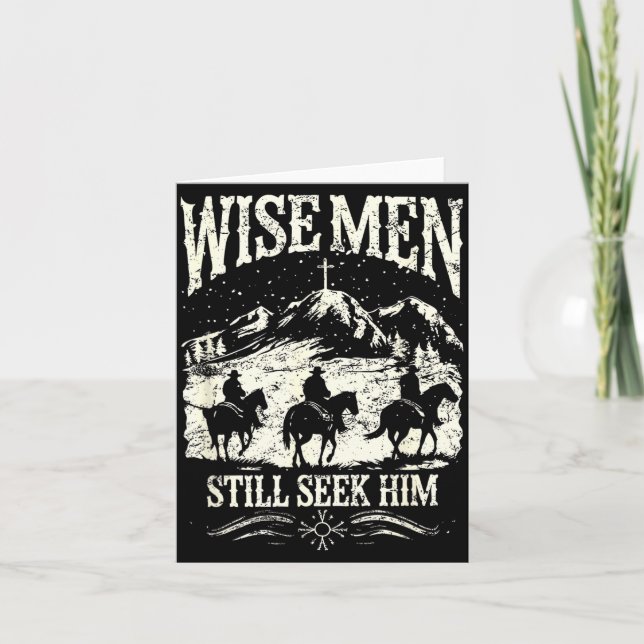 Tarjeta Wise Men Still Seek Him Christian Christmas Jesus  (Anverso)
