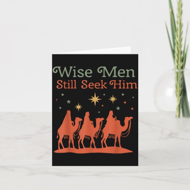 Tarjeta Wise Men Still Seek Him Nativity Scene Christian C (Anverso)