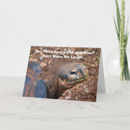 Tarjeta Wise Old Tortoise Feliz Cumpleaños Humor