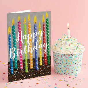 Tarjeta Wish Big Happy Birday Candles