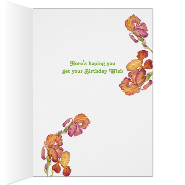 Tarjeta Wish Iris de Cumpleaños (Interior (Derecha))