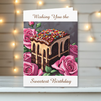Tarjeta Wishing You the Sweetest Birthday | Cake