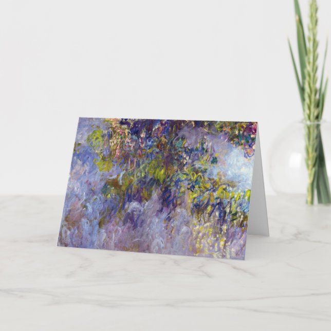 Tarjeta Wisteria (a la izquierda) de Claude Monet (Anverso)