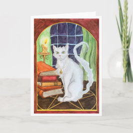 Tarjeta Witch Cat greeting card